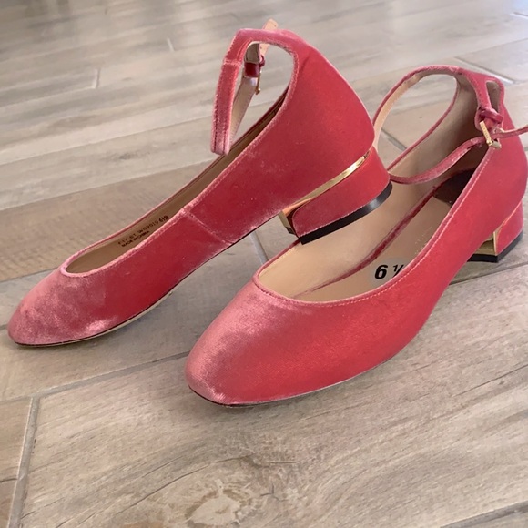 Ballerina Velvet peach/flamingo cole haan shoes - Picture 1 of 7